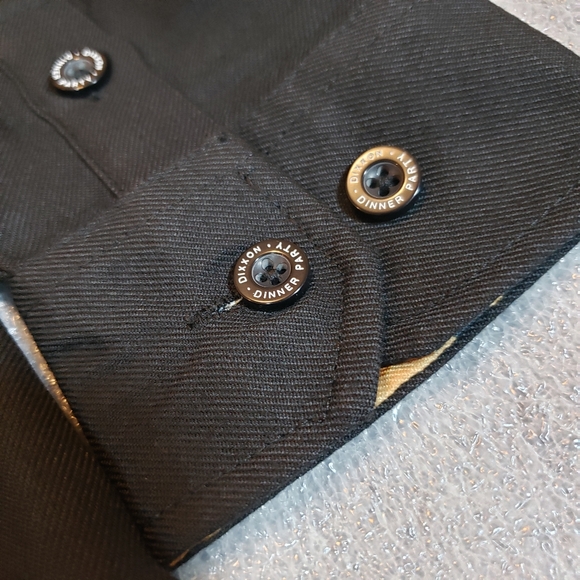 NWT DIXXON Women's Large Dinner Party Flannel  Leopard Print Trim Pearl Snap - Picture 5 of 12